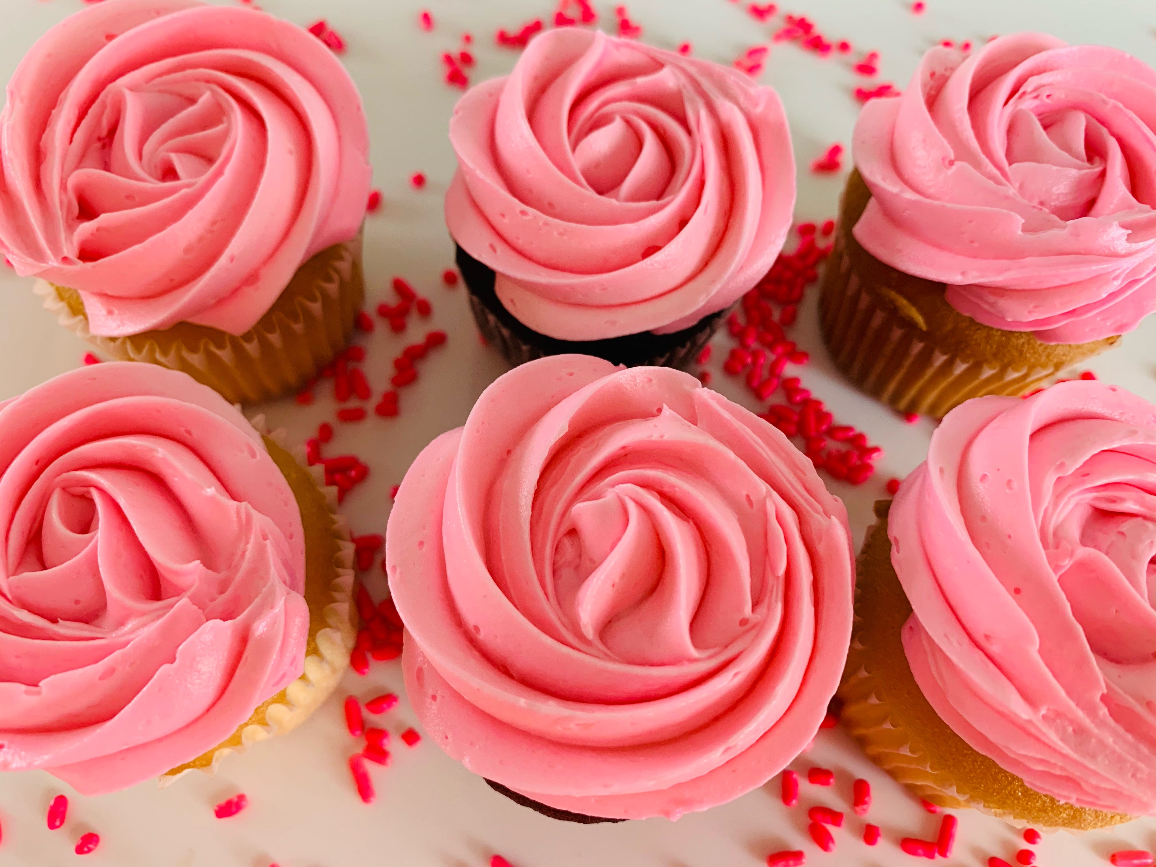 Pink Rose Cupcake Dozen